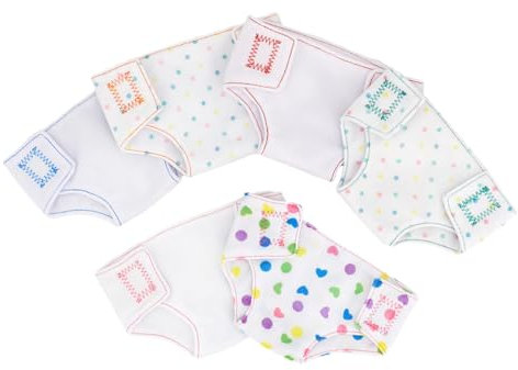 DRESSOOS 6st Puppenkleidung Spielzeug Für Kinder Babypuppenwindeln Für Puppen Minipuppe Kinder Mini-Spielzeug Mädchen Spielzeug Puppenunterhose Puppenzubehör Selber Machen Kostüm Weiß Stoff