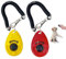 DILUSILK 2 x Hunde-Klicker, Hundetrainings-Clicker mit Handschlaufe für Hund, Katze, Pferd, Clicker für Hundetraining, leicht, langlebig, Welpen-Clicker-Trainingsset, für Tierliebhaber (rot, gelb)