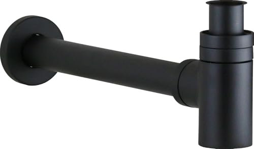 Vicario - Sifone per lavabo e Bidet ribassato in Colore Nero Opaco 890/TC.55 - RUB9515 - Nero Opaco