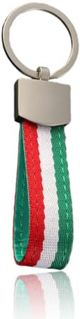 Schlüsselanhänger Flagge Italiens, Farbe Schlüsselanhänger Carbon Schlüsselanhänger, Italienische Flagge Schlüsselanhänger, Nicht Leicht zu Brechen, Auto Schlüsselanhänger für Männer und Frauen