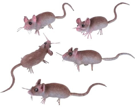 BESPORTBLE Insect Mouse Model 5pcs Mini Garden Ornaments Realistic Looking Mice Decoration for Boys and Girls