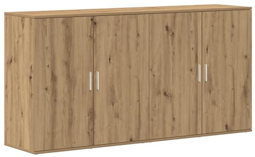 vidaXL Sideboard 2 pcs Artisan-Eiche 79 x 38 x 80 cm Holzwerkstoff, Moderner Sideboard, rechteckig, robuster Stauraum, klare Linien, minimalistisches Design, eleganter Organizer