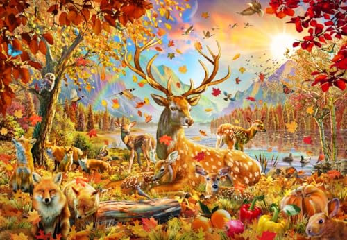 Puzzle 1000 Teile - Animals In the Fall