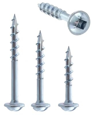 50pcs Square Drive Pocket Hole Jig Screws Coarse Thread Washer Head Self Tapping Wood Screw(ST4-25 50pcs)