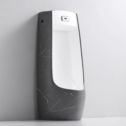 Standurinale für Männer, Auslaufsicher, Intelligente Induktionsspülung, für Familienbäder und Toiletten, Keramik, Grau
