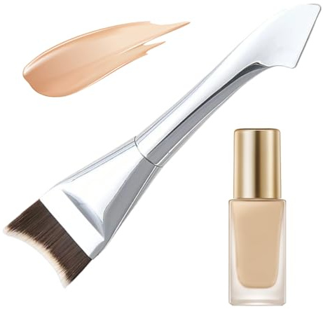 Gungtj Foundation Flat Brush | Wet Dry Cosmetic Applicator - Concealer Brush - for Blending Liquid Cream Women Cheek Under Eye Nose Face