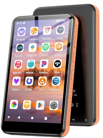 Fanvace 160GB MP3 Players with Bluetooth WiFi, Android 13 MP3 & MP4 Players with 4 Touchscreen and Speaker, Spotify MP3 Music Player with Audible, Parental control, Amazon Music, Play Store