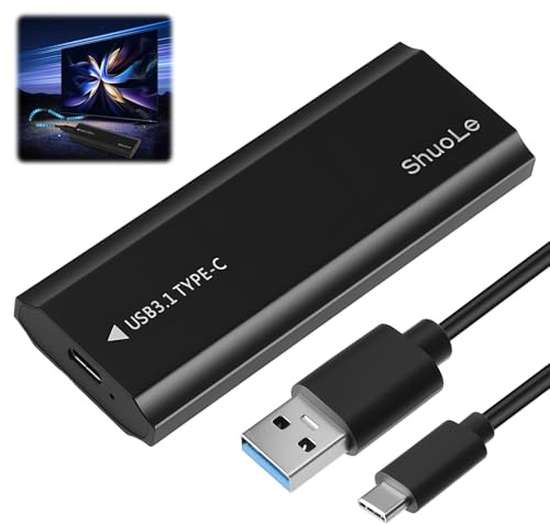 Carcasa SSD M.2 NVMe USB C 3.2 Gen 2 10Gbps, Caja Externa para Disco Duro PCIe m.2 y M+B Key 2230 2242 2260 2280 hasta 4TB, Adaptador M.2 a USB con UASP Trim, No Compatible con SATA