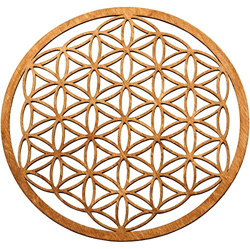 MC-TREND Blume des Lebens Wanddeko aus Holz – 30 cm Durchmesser | Spirituelle Deko als Wandbild & Fensterdeko | Perfekt für Meditation & harmonische Räume (Ø 30 cm)