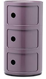 Kartell Componibili, 3 Elements, Violet, Runde Basis