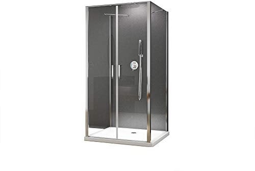 BuyLando.Shop [Typ-Nora´s] U Form Duschkabine - Dusche - ESG - Variationen (90x90x195cm + Duschwanne)