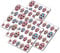 AWS Set Water Newsee Decals Skulls Mexican Sugar Skulls Diamond Mix 3 Types fiorati Nail Art Stickers Decoration Flowers Mexicain Skulls Decorated Skulls Mixed Types Diamond Craneo 100