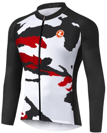 UGLY FROG Winter Jersey Thermisches Fahrradtrikot Vlies Thermo Langarm Shirt+Bib Lange Hosen Anzüge Herren Breathable Radfahren Fahrrad Lange Hülsen Fahrrad Hemd Männer Langarm Fahrradbekleidung