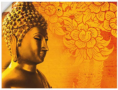 ARTland Wanddeko Wandtattoo selbstklebende Vinylfolie 80x60 cm Buddha Buddhismus Asien Asiatische Motive Zen T6BZ
