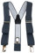 TigerTie Unisex Hosenträger in Y-Form mit 3 extra starken Clips - Farbe in anthrazit einfarbig Uni - hochwertige Verarbeitung - Breite 35 mm