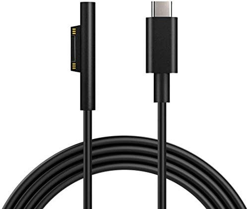 Sisyphy Surface Connect to USB-C Charging Cable Compatible for Microsoft Surface Pro7 Go2 Pro6 5/4/3 Surface Laptop1/2/3 & Surface Book, Works with 45W 15V3A USBC Charger