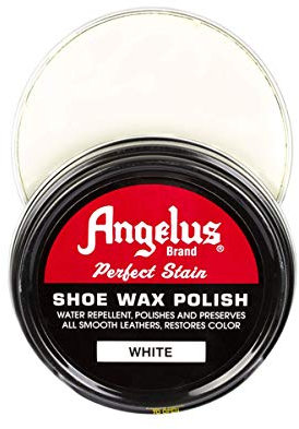 Angelus Perfect Stain Leather Shoe Wax Polish White for Leather Shoes And Boots Water Repellent - White Colour