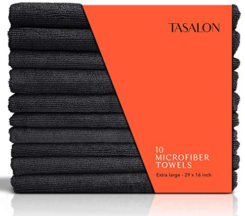 TASALON Mikrofaser-Haarhandtuch – 10 Stück – Salon-Handtücher – schnell trocknende Mikrofaser-Handtücher – 73,6 x 40,6 cm, ultraweiches Mikrofaser-Handtuch für Haare, Gesichtshandtücher mit weichem