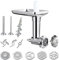 Metal Food Grinder Attachment for KitchenAid Stand Mixers Includes Sausage Stuffer Tubes,Durable Meat Grinder Food Processor Attachment for kitchenAid，with a Wealth of Accessories