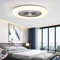 HYKISS LED Fan Deckenleuchte Moderne Nordic Deckenventilator Ultradünn Unsichtbar 32W Deckenventilator Mit Beleuchtung Ultra-Leise Schlafzimmer Wohnzimmer Lüfter Fan Deckenlampe