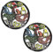 SUMTREE 2pcs Cast Iron Painted Cock Family Trivet 8 Decorative Trivet Mat Hot Pot Holder Pads For Kitchen Or Dining Table (cock)