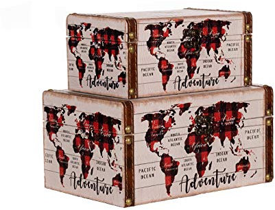 Birendy Truhenset SJ20063 Zweier Set Geschenkset Truhe 2 Stück Holztruhe Schatzkiste Kiste