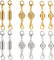 LUTER 12 Pieces Magnetic Jewellery Clasps Lobster Clasp and Clasp Necklace Extender Bracelet for Jewellery Making (Gold and Silver)