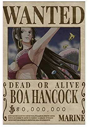 Leinwand-Poster, Motiv: Wanted Boa Hancock Wanted (2), 30 x 45 cm, ohne Rahmen