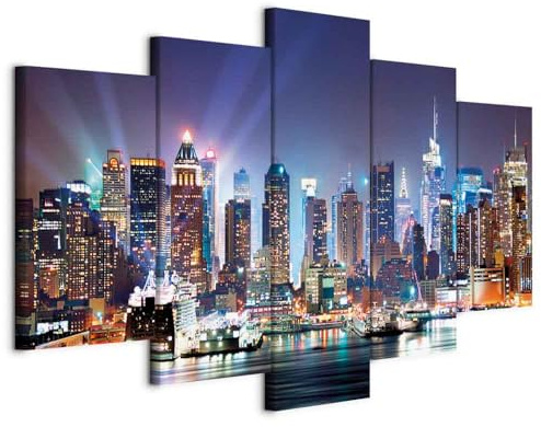 B&D XXL - Akustikbild Akustikschaumstoff, 225x112 cm, 5-teilig, Wohnzimmer | Verbessert Raumakustik, reduziert Hall, ideal fürs Büro oder Wohnzimmer, hochwertige Verarbeitung, schnelle Montage, stilvoll