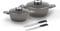 Laguiole - Set di 4 coltelli antiaderenti Black Ston® a induzione + 2 coltelli forgiati Laguiole