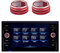 VDARK für VW Volkswagen Zubehör Jetta Passat Golf Beetle Polo Volume VOL TUNE Knob Covers Red Car Interior Decoration Trims Metal Decal Stickers