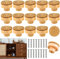 Poignee de Meuble Cuisine 16 Pièces, Poignée Meuble Bois, Bouton de Meuble, Poignée Tiroir, Poignée Meuble Poignet de Porte Cuisine, Bouton Meuble Boutons de Portes pour Placards Cuisine
