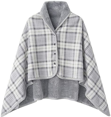 WINKEEY Poncho delle Donne, Mantello Caldo Invernale, Maglia Cape Cardigan per Le Donne, Wrap Open Front Cape, Coperta Calda Invernale, Coperta in Pile Spessa