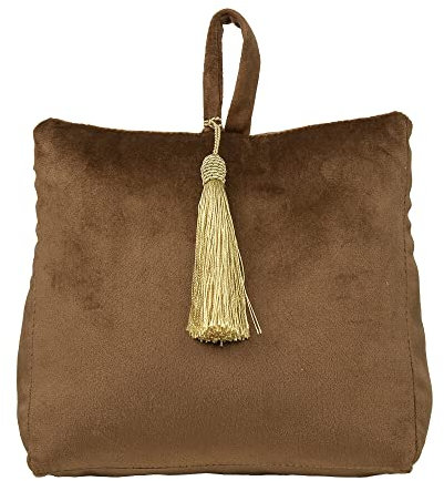 Mars & More Türstopper Sandsack Samt Glanz Cognac Türhalter Zugluftstopper Türhalter (Cognac)