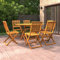 Yolola Sitzgruppe Garten Essgruppe 6 Personen Gartenmöbel Holz Gartenmöbel Set mit 6 Klappstühle Gartenmöbel Essgruppe Gartengarnitur Sitzgarnitur Gartentisch Massivholz Akazie