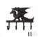 CatchDragon Gusseisen-Garderobenständer, Wandmontage, 3/4 Haken, Drache, dekorative Wandhaken zum Aufhängen von Mänteln, Handtüchern, Hüten, Schlüsseln (Drachen-3)