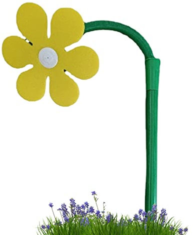 Hemore Crazy Daisy Water Sprinkler, 29,9 -Zoll -Gartentanz -Blütensprinkler, Rasenwässerungssprinkler -Sprühgerät, Gartenbewässerungsinstrument für Gartenpflanze Blume Rasen Bewässerung (gelb)