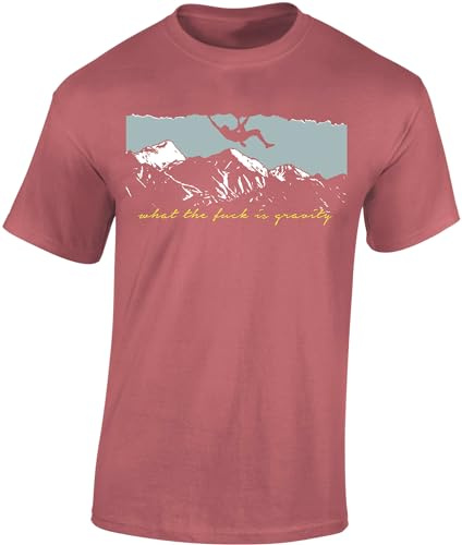 Baddery Kletter T-Shirt Herren - Bouldern Shirt - Climbing & Outdoor Motiv