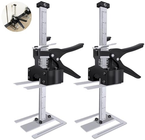 MaxAwe 2 Stk Arbeitssparender Arm Handheld Jack Tool mit Skala, 35cm Höhenversteller, 240kg Hebewerkzeug, Möbelheber Hebevorrichtung zum Heben und Verstellen von Fliesen, Türen, Schränken