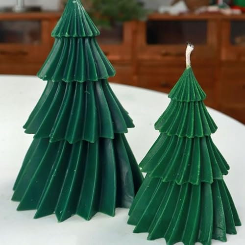 Kerzen Gießform 3D Weihnachtsbaum (13x10cm) Kerzengießform Weihnacht DIY Silikonform Gießformen Silikon Kerzenform Gießen für Kerzenherstellung, Handgefertigte Seife, DIY Handwerk Dekoration