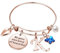 TINGN Rosegold Armband Damen mit Buchstaben, 14K Roségold Gefülltes Schmetterling Gravur Initiale K Armbänder Personalisierte Roségold Armband für Frauen Mädchen Schmuck Teenager Mädchen Geschenke