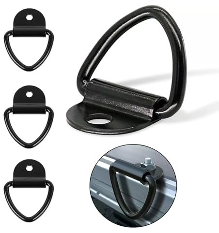 YWKJDDM Zurrösen V-Ring, 4 Stück Aufbauring Schwerlast Edelstahl 85x62 mm Zurröse Montagering Last Ca. 1000kg, Zurrösen für Anhänger LKW PKW Boots Kajak Ladungssicherung