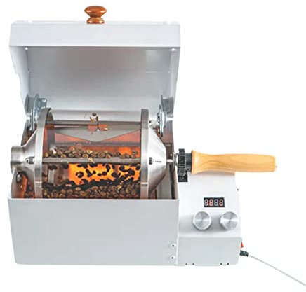 Tostatrice Automatica per caffè, Torrefazione Elettrica Girevole per Chicchi di caffè, velocità della Temperatura Regolabile, Adatta per La Casa E La Caffetteria