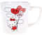 Silver Buffalo Sanrio Hello Kitty Love Balloon - Taza de café grande de cerámica con borde ancho para espresso, té, coca | Capacidad para 17 onzas