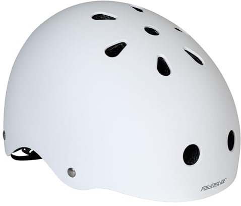 Powerslide Helm Allround Adventure Basic White, für Kinder und Erwachsene, Inline Skates, Fahrrad, Scooter in weiß