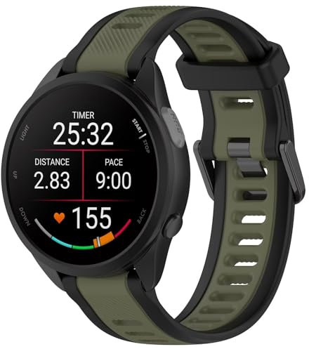 FTRONGRT 22mm Cinturino Orologio per Xiaomi Watch S3, Comodo Cinturino di Ricambio in Silicone con Xiaomi Watch S3. Nero Verde Giungla