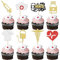 Rsstarxi 24 Pack Glitter Nurse Cupcake Toppers Nurse Graduation Decorations Nurse Cap Hear Rn Themed Nursing Cupcake Picks for Medical Rn Themed Nurse Party Cake Decorations