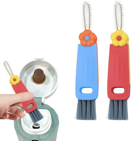Water Bottle Brush Set for Cleaning Brushes for Household Use 3 in 1 Cup Lid Cleaning Brush for Straws Cleaner Brush for Water Bottle Cleaning Brush for Cup Cap Cleaner Brush Kitchen Accessories