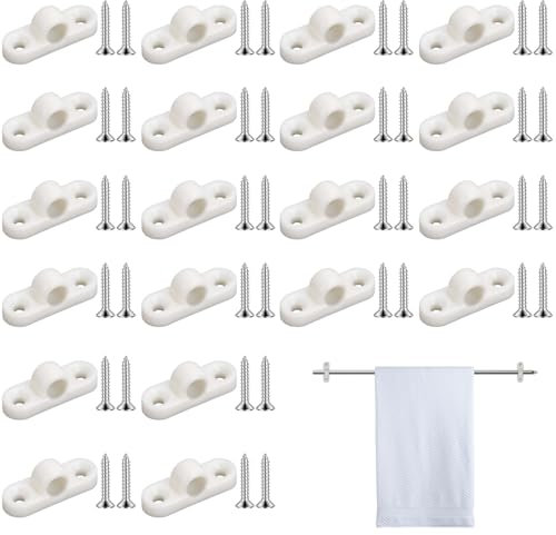 Graplan Vorzeltösen Set-20 Stück Vorzeltöse für Wohnmobil und Wohnwagen mit 40 Schrauben,Vorzeltösen Kunststoff, Vorzeltösen Kederleiste,Vertikale und Horizontale Installation