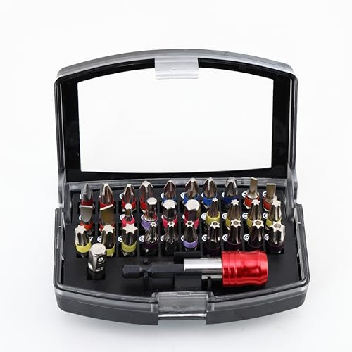 JOVANT Driver Bit Set, S2 Werkzeugstahl für Bohrer/Schrauber, JOVANT Elektrowerkzeug, Schlagbohrer-Bit-Satz, 32tlg